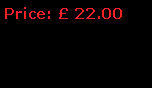 Text Box: Price:  22.00