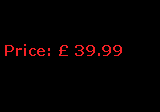 Text Box: Price:  39.99